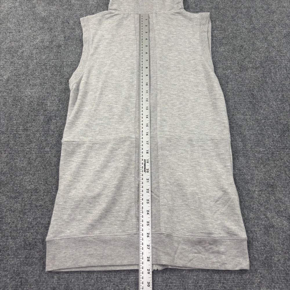 Yogalicious Sleeveless Hoodie Small Gray‎ Zip Up Activewear Vest Womens